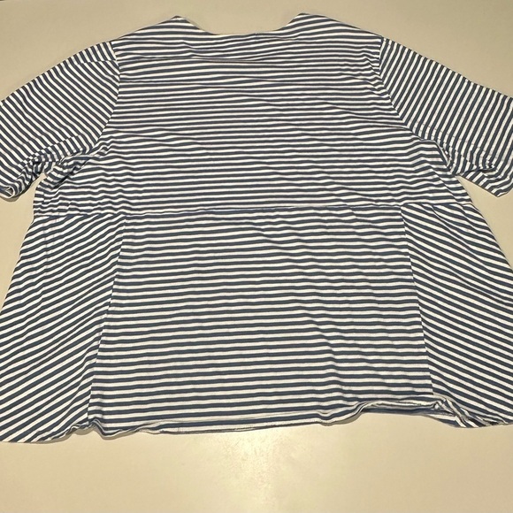 J Jill Striped Blue and White Women's Knit Top Size 3X - Picture 4 of 4